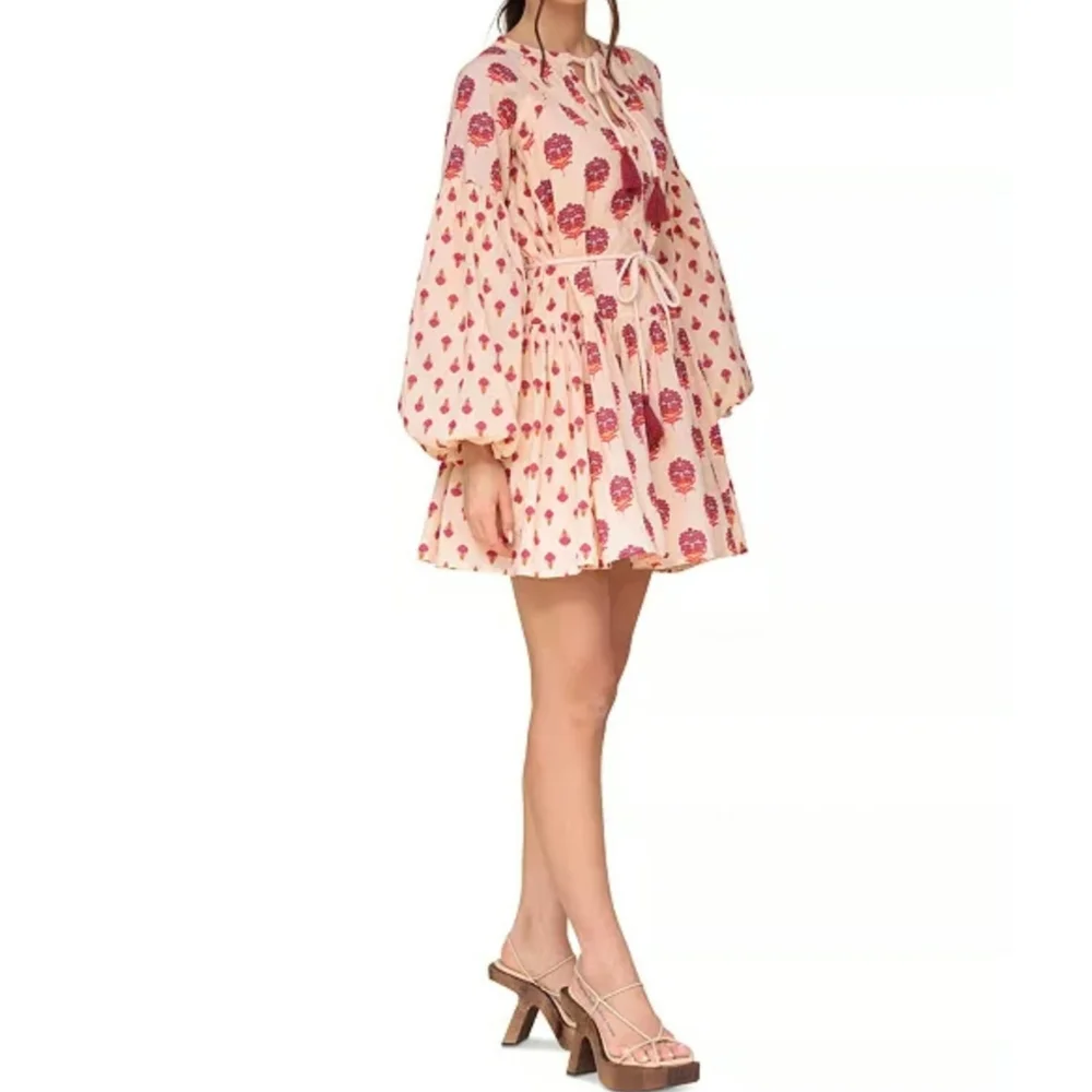 🔥Avec Les Filles Cotton Mixed-Print Floral Print Dress - Picture 5 of 6